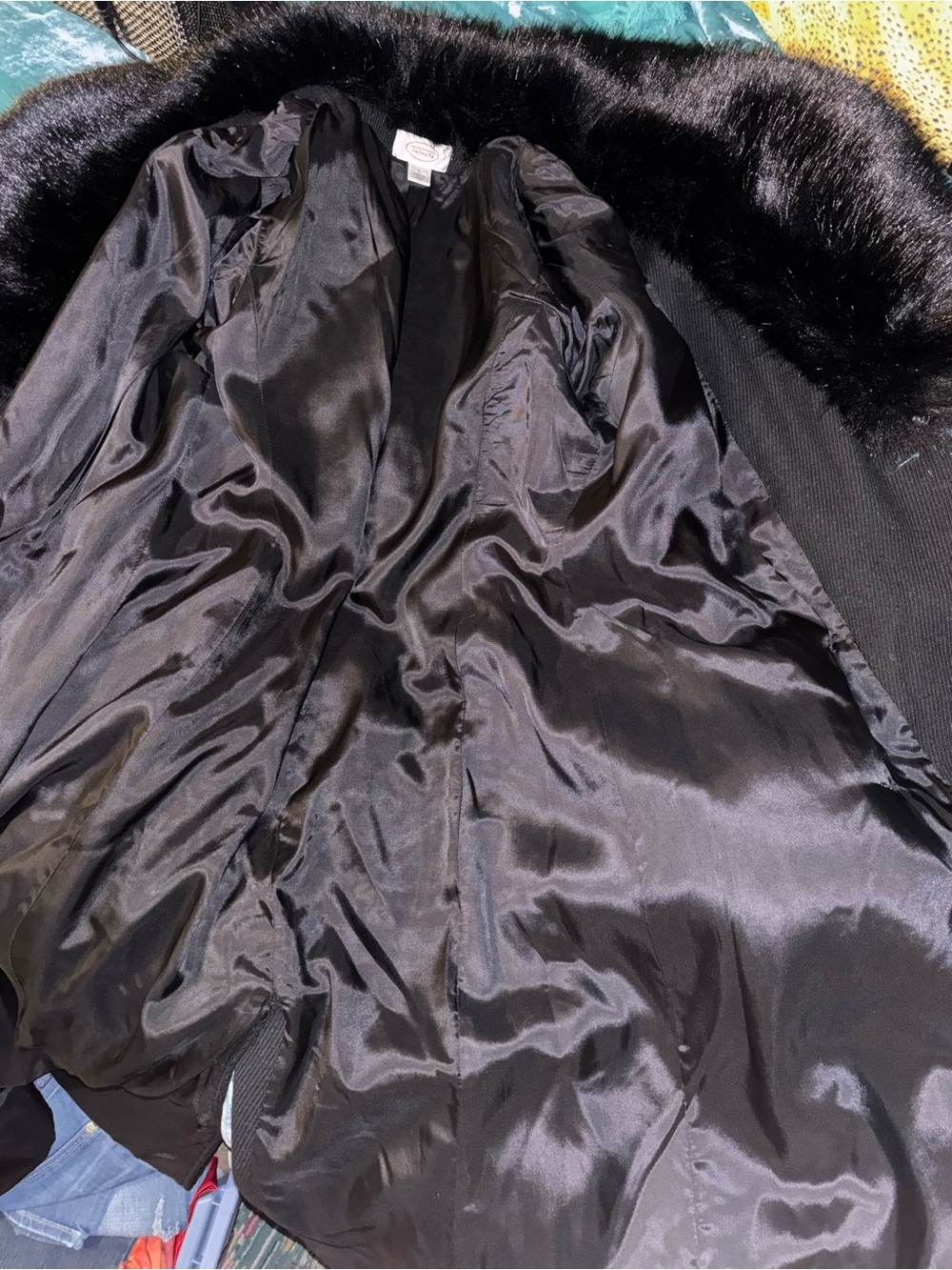 ❄️TALBOTS❄️WOOL DOUBLE BREASTED TRENCH❄️FUR COLLAR/CUFFS - Picture 7 of 11